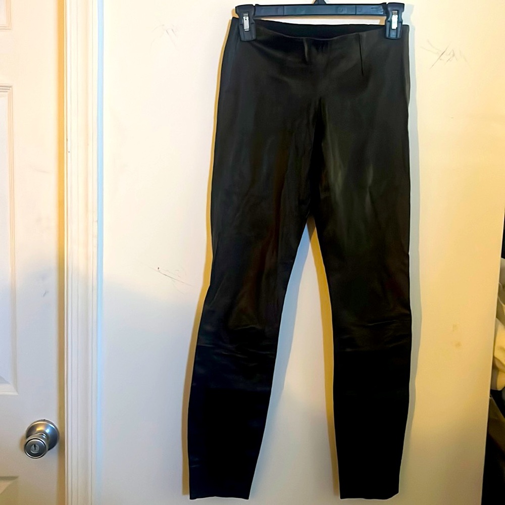 Theory lamb skin pants